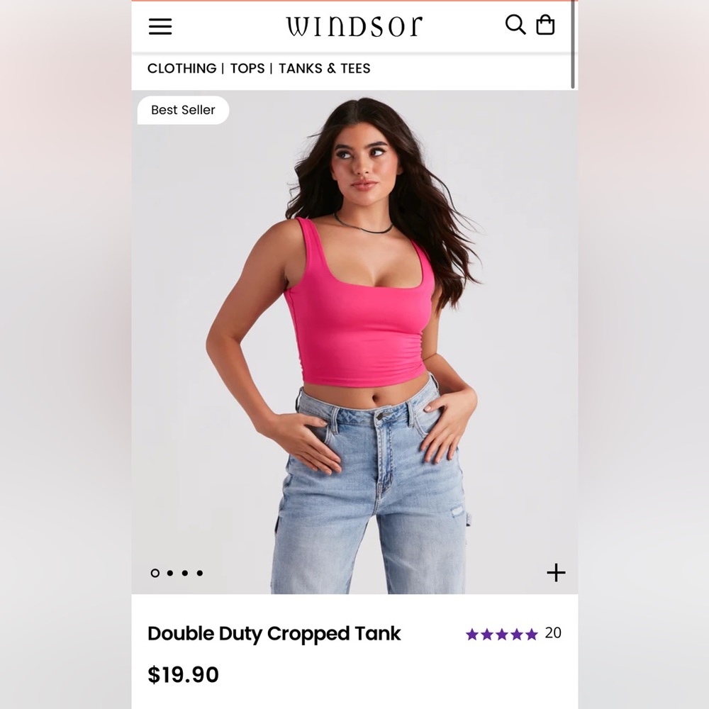 Windsor pink crop top